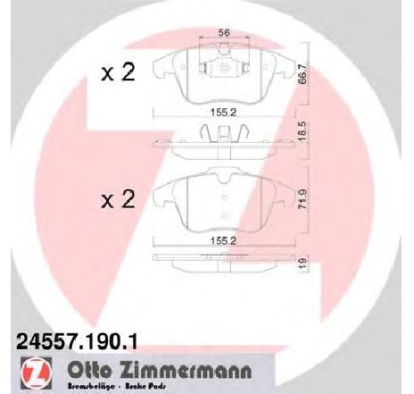 Set placute frana,frana disc ZIMMERMANN 24557.190.1</br>Piesa auto pentru Frana disc Set placute frana,frana disc ZIMMERMANN 24557.190.1</br>Piesa auto pentru Frana disc
