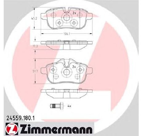 Set placute frana,frana disc ZIMMERMANN 24559.180.1</br>Piesa auto pentru Frana disc Set placute frana,frana disc ZIMMERMANN 24559.180.1</br>Piesa auto pentru Frana disc