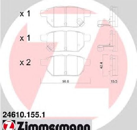 Set placute frana,frana disc ZIMMERMANN 24610.155.1</br>Piesa auto pentru Frana disc Set placute frana,frana disc ZIMMERMANN 24610.155.1</br>Piesa auto pentru Frana disc