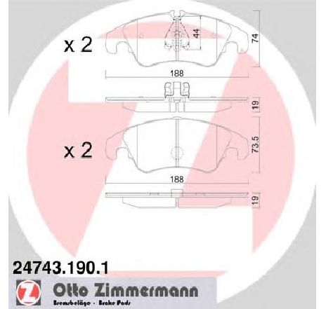 Set placute frana,frana disc ZIMMERMANN 24743.190.1</br>Piesa auto pentru Frana disc Set placute frana,frana disc ZIMMERMANN 24743.190.1</br>Piesa auto pentru Frana disc
