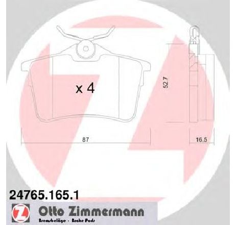 Set placute frana,frana disc ZIMMERMANN 24765.165.1</br>Piesa auto pentru Frana disc Set placute frana,frana disc ZIMMERMANN 24765.165.1</br>Piesa auto pentru Frana disc