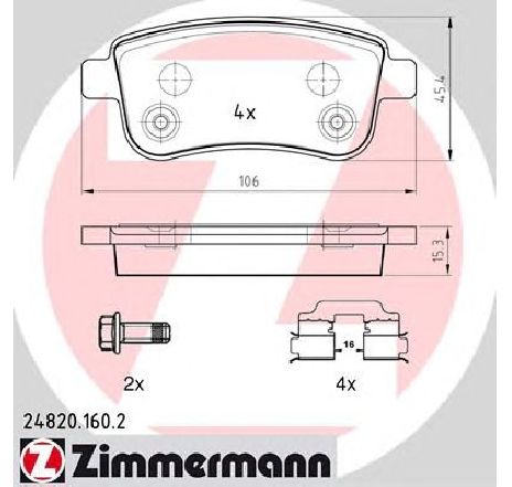 Set placute frana,frana disc ZIMMERMANN 24820.160.2</br>Piesa auto pentru Frana disc Set placute frana,frana disc ZIMMERMANN 24820.160.2</br>Piesa auto pentru Frana disc