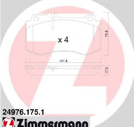 Set placute frana,frana disc ZIMMERMANN 24976.175.1</br>Piesa auto pentru Frana disc Set placute frana,frana disc ZIMMERMANN 24976.175.1</br>Piesa auto pentru Frana disc