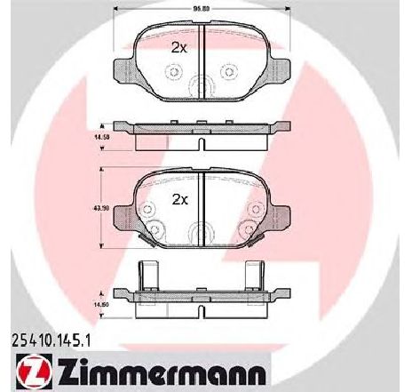 Set placute frana,frana disc ZIMMERMANN 25410.145.1</br>Piesa auto pentru Frana disc Set placute frana,frana disc ZIMMERMANN 25410.145.1</br>Piesa auto pentru Frana disc
