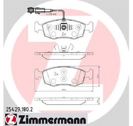Set placute frana,frana disc ZIMMERMANN 25429.180.2</br>Piesa auto pentru Frana disc Set placute frana,frana disc ZIMMERMANN 25429.180.2</br>Piesa auto pentru Frana disc