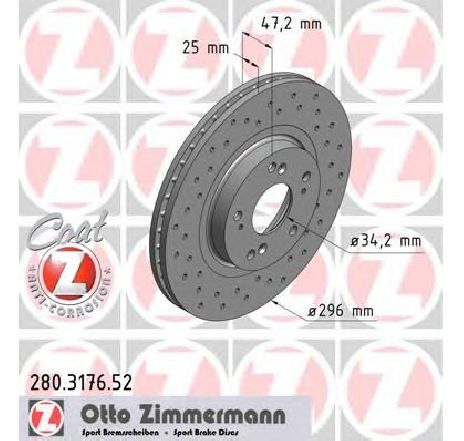 Disc frana ZIMMERMANN 280.3176.52</br>Piesa auto pentru Frana disc Disc frana ZIMMERMANN 280.3176.52</br>Piesa auto pentru Frana disc