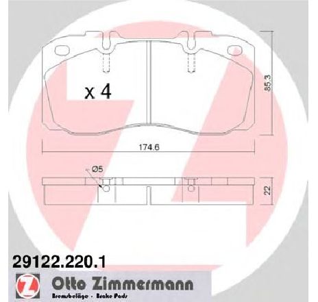 Set placute frana,frana disc ZIMMERMANN 29122.220.1</br>Piesa auto pentru Frana disc Set placute frana,frana disc ZIMMERMANN 29122.220.1</br>Piesa auto pentru Frana disc
