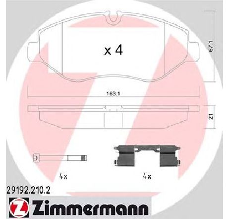 Set placute frana,frana disc ZIMMERMANN 29192.210.2</br>Piesa auto pentru Frana disc Set placute frana,frana disc ZIMMERMANN 29192.210.2</br>Piesa auto pentru Frana disc