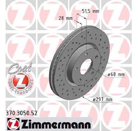 Disc frana ZIMMERMANN 370.3050.52 Disc frana ZIMMERMANN 370.3050.52