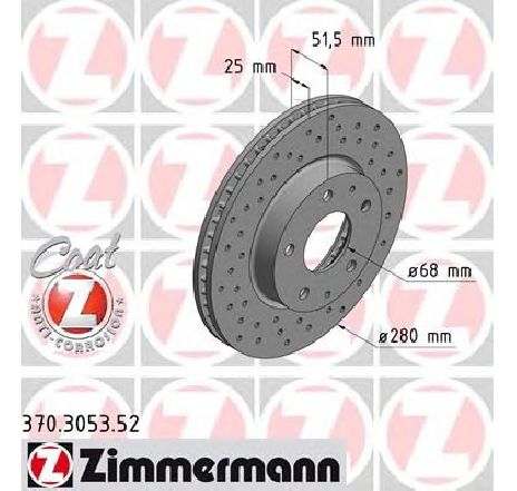 Disc frana ZIMMERMANN 370.3053.52</br>Piesa auto pentru Frana disc Disc frana ZIMMERMANN 370.3053.52</br>Piesa auto pentru Frana disc