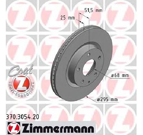 Disc frana ZIMMERMANN 370.3054.20 Disc frana ZIMMERMANN 370.3054.20