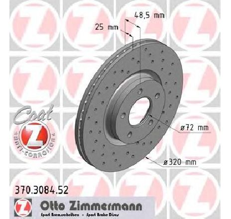 Disc frana ZIMMERMANN 370.3084.52 Disc frana ZIMMERMANN 370.3084.52
