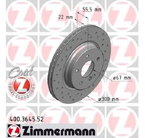 Disc frana ZIMMERMANN 400.3645.52</br>Piesa auto pentru Frana disc Disc frana ZIMMERMANN 400.3645.52</br>Piesa auto pentru Frana disc