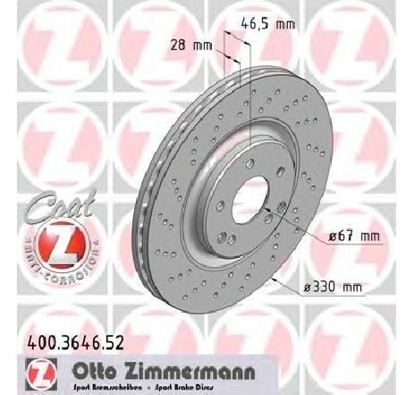 Disc frana ZIMMERMANN 400.3646.52</br>Piesa auto pentru Frana disc Disc frana ZIMMERMANN 400.3646.52</br>Piesa auto pentru Frana disc