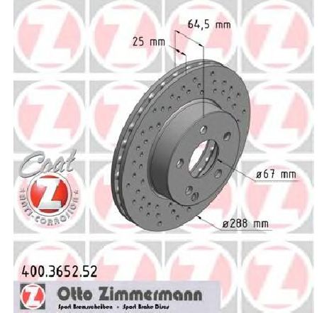 Disc frana ZIMMERMANN 400.3652.52</br>Piesa auto pentru Frana disc Disc frana ZIMMERMANN 400.3652.52</br>Piesa auto pentru Frana disc