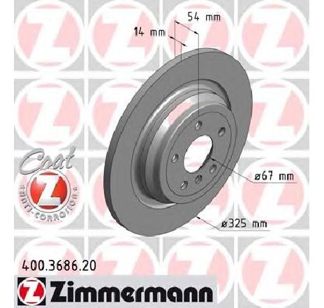 Disc frana ZIMMERMANN 400.3686.20 Disc frana ZIMMERMANN 400.3686.20