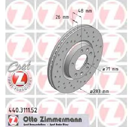 Disc frana ZIMMERMANN 440.3111.52</br>Piesa auto pentru Frana disc Disc frana ZIMMERMANN 440.3111.52</br>Piesa auto pentru Frana disc