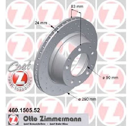 Disc frana ZIMMERMANN 460.1505.52</br>Piesa auto pentru Frana disc Disc frana ZIMMERMANN 460.1505.52</br>Piesa auto pentru Frana disc