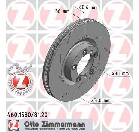 Disc frana ZIMMERMANN 460.1580.20</br>Piesa auto pentru Frana disc Disc frana ZIMMERMANN 460.1580.20</br>Piesa auto pentru Frana disc