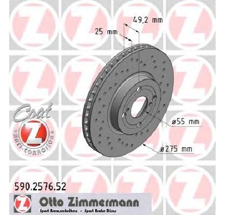 Disc frana ZIMMERMANN 590.2576.52</br>Piesa auto pentru Frana disc Disc frana ZIMMERMANN 590.2576.52</br>Piesa auto pentru Frana disc