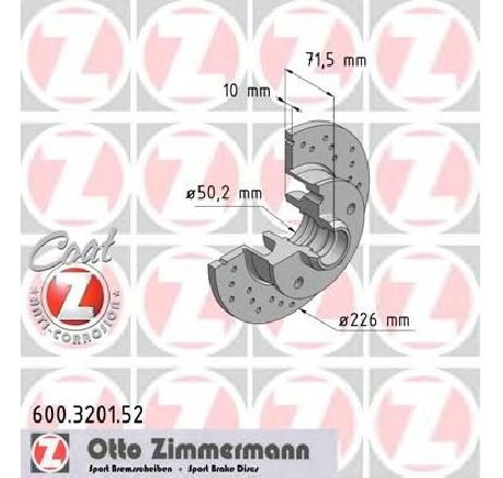 Disc frana ZIMMERMANN 600.3201.52</br>Piesa auto pentru Frana disc Disc frana ZIMMERMANN 600.3201.52</br>Piesa auto pentru Frana disc