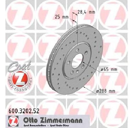 Disc frana ZIMMERMANN 600.3202.52</br>Piesa auto pentru Frana disc Disc frana ZIMMERMANN 600.3202.52</br>Piesa auto pentru Frana disc
