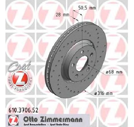 Disc frana ZIMMERMANN 610.3706.52</br>Piesa auto pentru Frana disc Disc frana ZIMMERMANN 610.3706.52</br>Piesa auto pentru Frana disc