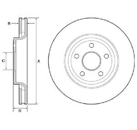 Disc frana DELPHI BG9121C Disc frana DELPHI BG9121C