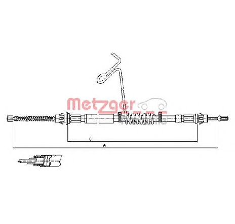 Cablu, frana de parcare METZGER 11.5578 Cablu, frana de parcare METZGER 11.5578