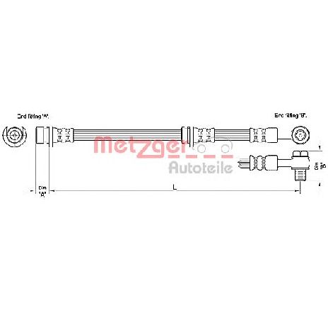 Furtun frana METZGER 4110177</br>Piesa auto pentru Frana de performanta Furtun frana METZGER 4110177</br>Piesa auto pentru Frana de performanta