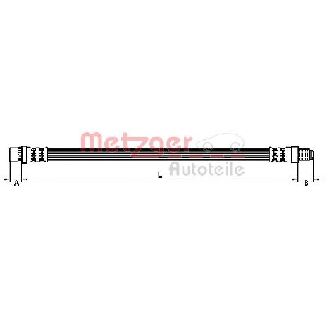 Furtun frana METZGER 4110458</br>Piesa auto pentru Frana de performanta Furtun frana METZGER 4110458</br>Piesa auto pentru Frana de performanta