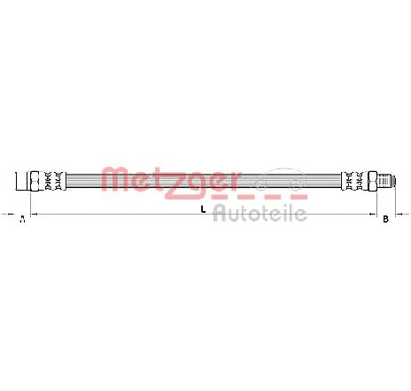 Furtun frana METZGER 4110950</br>Piesa auto pentru Frana de performanta Furtun frana METZGER 4110950</br>Piesa auto pentru Frana de performanta