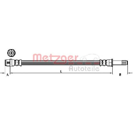 Furtun frana METZGER 4111091</br>Piesa auto pentru Frana de performanta Furtun frana METZGER 4111091</br>Piesa auto pentru Frana de performanta