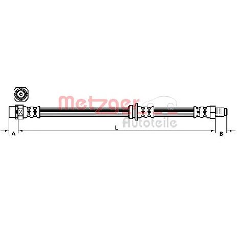 Furtun frana METZGER 4111098</br>Piesa auto pentru Frana de performanta Furtun frana METZGER 4111098</br>Piesa auto pentru Frana de performanta