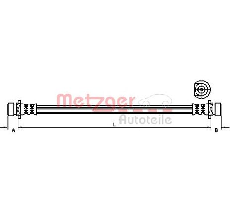 Furtun frana METZGER 4115162</br>Piesa auto pentru Frana de performanta Furtun frana METZGER 4115162</br>Piesa auto pentru Frana de performanta