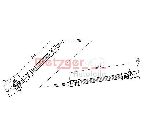 Furtun frana METZGER 4116217</br>Piesa auto pentru Frana de performanta Furtun frana METZGER 4116217</br>Piesa auto pentru Frana de performanta