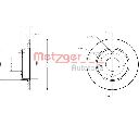 Disc frana METZGER 6110052</br>Piesa auto pentru Frana disc
