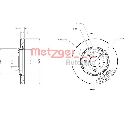 Disc frana METZGER 6110059</br>Piesa auto pentru Frana disc