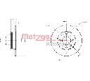 Disc frana METZGER 6110060</br>Piesa auto pentru Frana disc