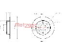 Disc frana METZGER 6110123</br>Piesa auto pentru Frana disc