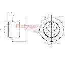 Disc frana METZGER 6110144</br>Piesa auto pentru Frana disc