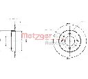 Disc frana METZGER 6110165</br>Piesa auto pentru Frana disc