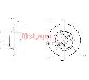 Disc frana METZGER 6110170</br>Piesa auto pentru Frana disc