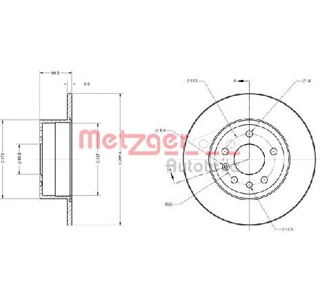 Disc frana METZGER 6110289</br>Piesa auto pentru Frana disc Disc frana METZGER 6110289</br>Piesa auto pentru Frana disc