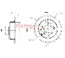 Disc frana METZGER 6110299</br>Piesa auto pentru KIA SPORTAGE (JE, KM)  2.0 i 16V