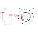 Disc frana METZGER 6110302</br>Piesa auto pentru Frana disc