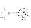 Disc frana METZGER 6110308</br>Piesa auto pentru Frana disc