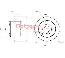 Disc frana METZGER 6110343</br>Piesa auto pentru Frana disc