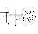 Disc frana METZGER 6110366</br>Piesa auto pentru LAND ROVER FREELANDER 2 (LF, FA)  2.2 TD4 4x4