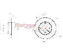 Disc frana METZGER 6110390</br>Piesa auto pentru Frana disc
